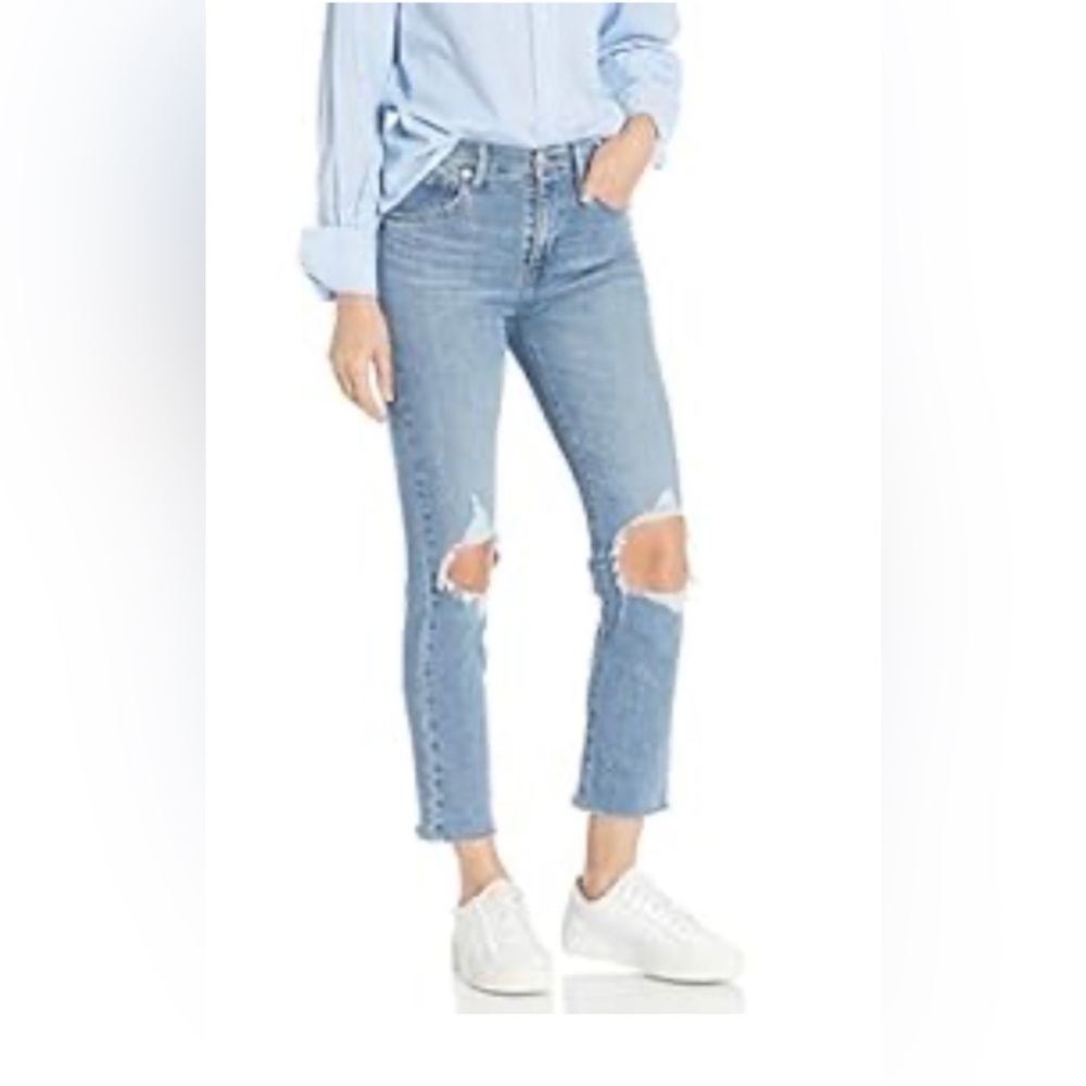 LEVIS 724 straight high rise crop